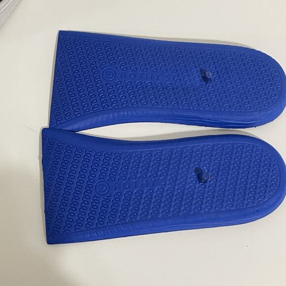 Rothy's The Original Slip On Sneaker Size 9 Black Blue Ankle Stripe Washable - Picture 11 of 16